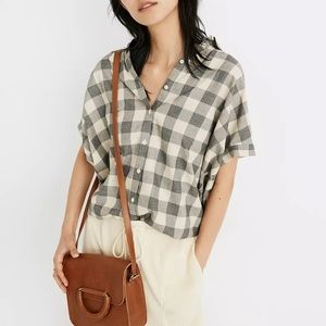 Madewell central Buffalo check short sleeve shirt